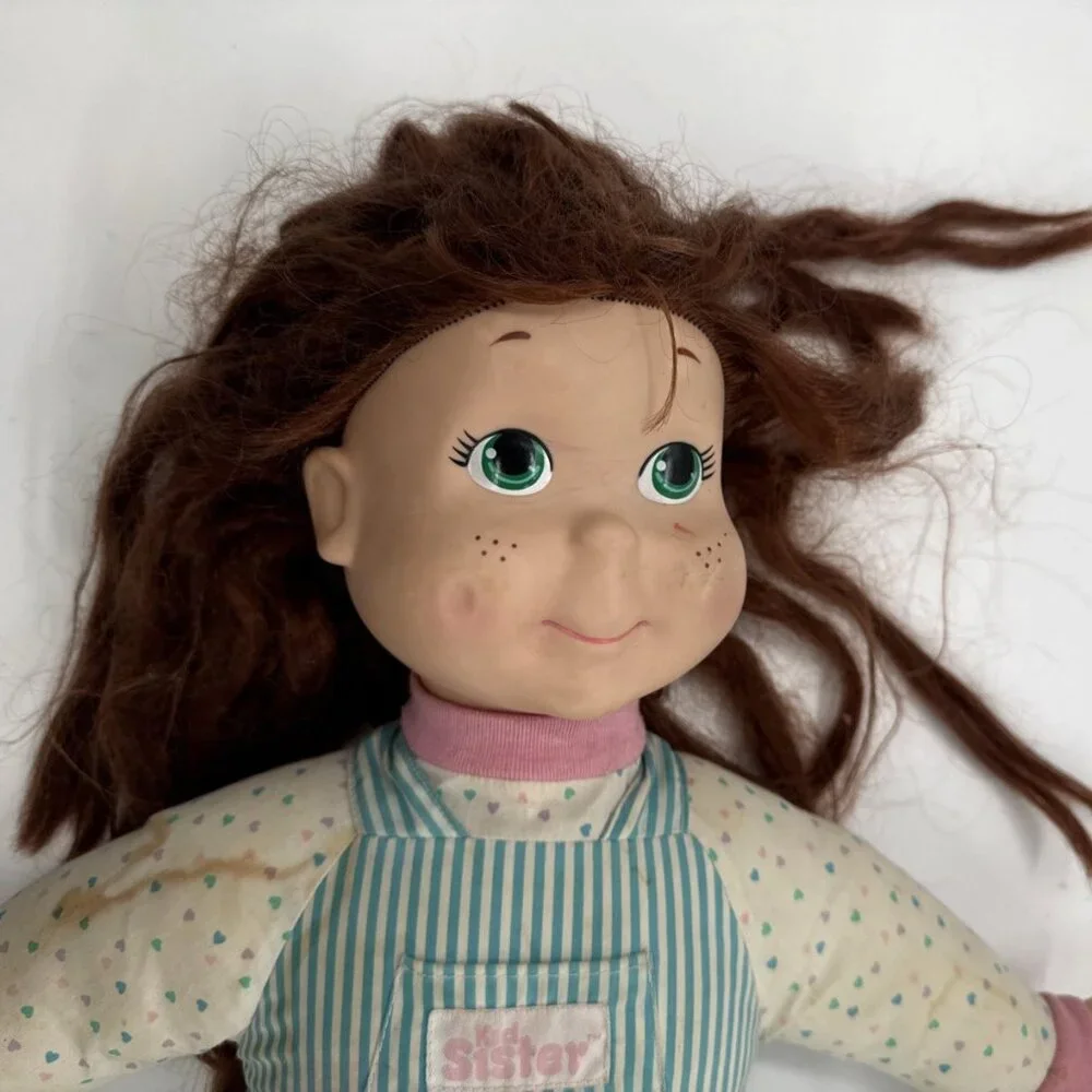 Vintage 1986 Playskool My Buddy Kid Sister Doll Auburn Red Hair Green Eyes 20